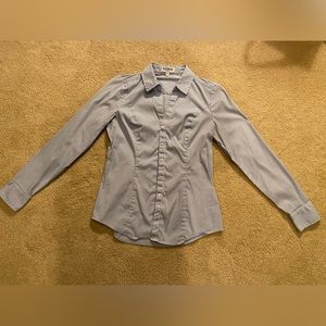 Blue and white pinstripe, Women’s Small/Petite, Express Ultimate Essential Shirt